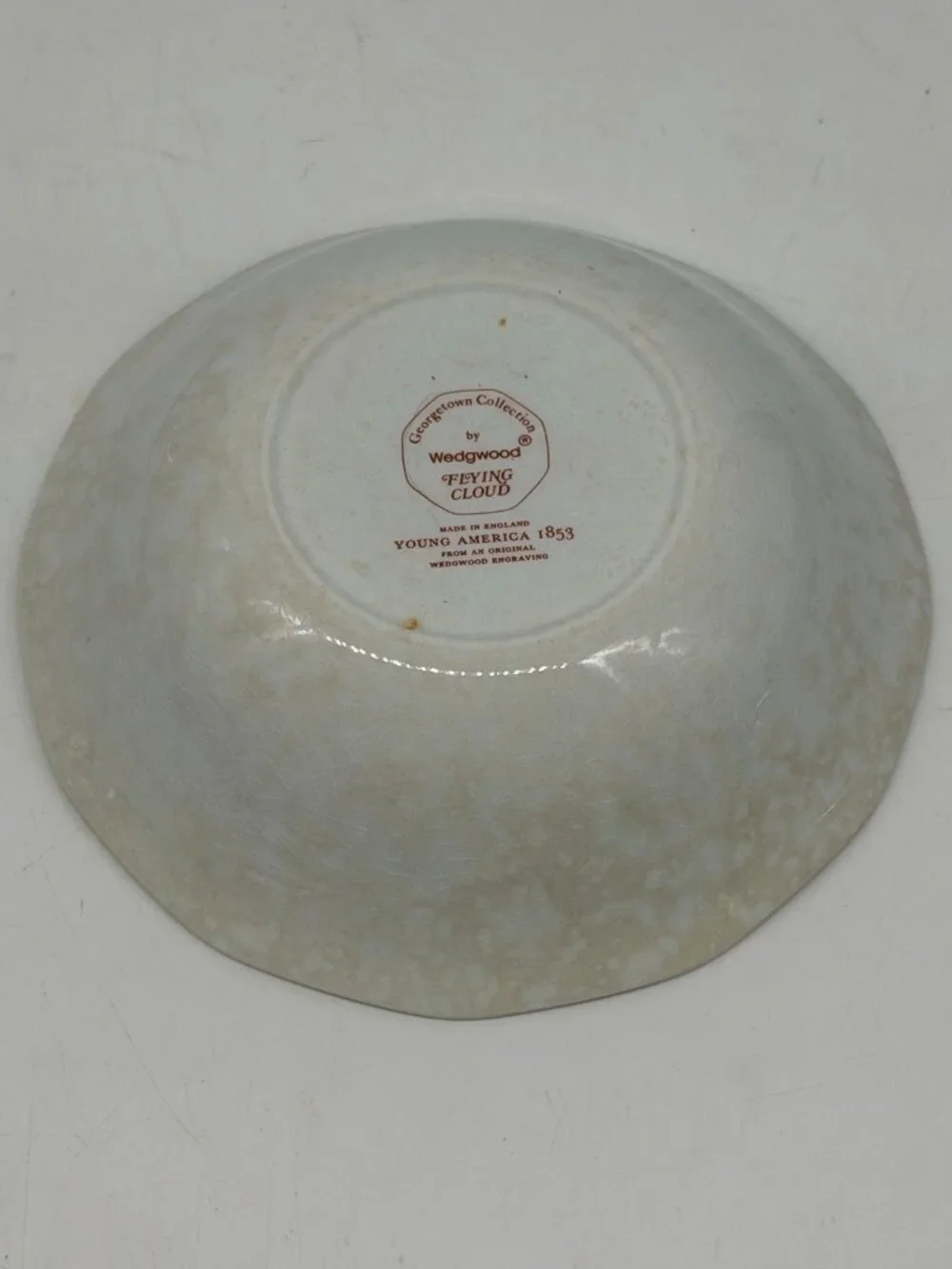 Wedgwood Flying Cloud Rust England Soup Cereal Bowls 6.25” Set of 2 SEE Cond.